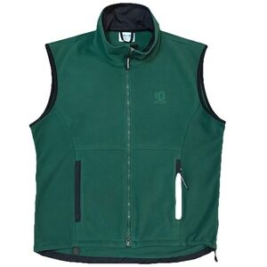 Pearl‎ Izumi Men's Green Large Full Zip Green Fleece Vest Zipped Pockets
